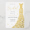 Gold Foil Heart Gown Bridal Shower Golden
