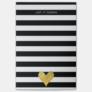 Gold Foil Heart Post-it Notes