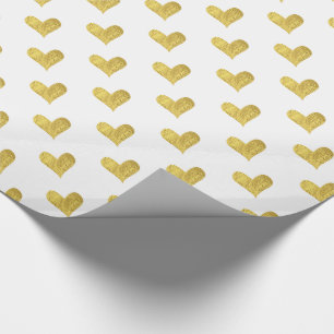 Gold Foil Heart Wrapping Paper