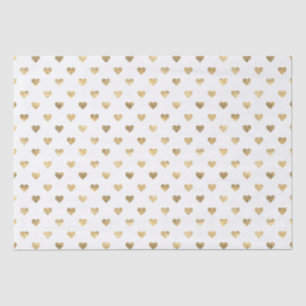 Gold Foil Hearts Tissue Paper