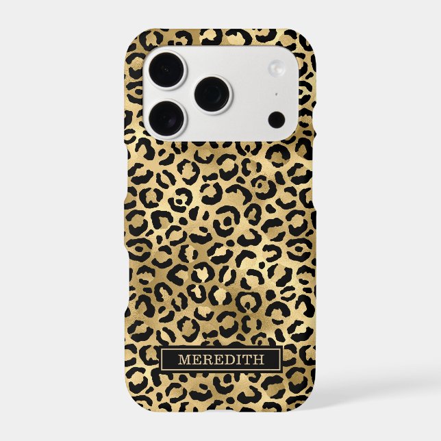 Gold Foil Leopard Print Monogrammed (Back)