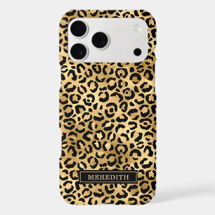 Gold Foil Leopard Print Monogrammed