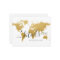 Gold Foil Look World Map Hotel Travel Information