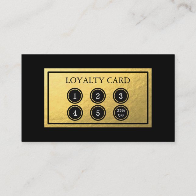 Gold Foil Loyalty Card (Front)