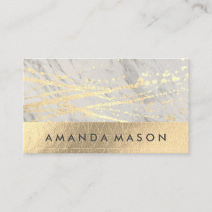 Gold Foil Lux Triangle Golden Splatter Business Card