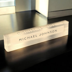 Gold Foil   Luxury Professional Executive Nameplate