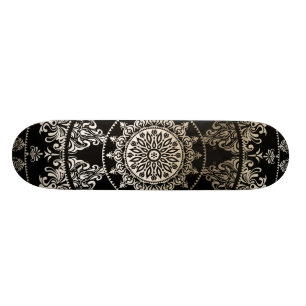Gold Foil Mandala   Custom Color Skateboard
