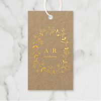Gold Foil Meandering Vine Wedding Favour