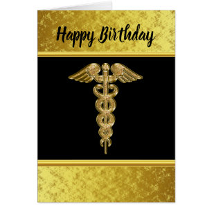 Gold foil medical alert badge