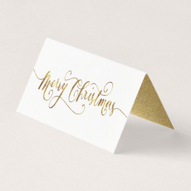 Gold Foil Merry Christmas Script (Front)