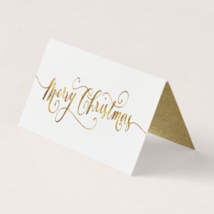 Gold Foil Merry Christmas Script