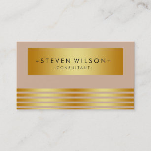 Gold Foil Metal Professional Modern Elegant Business Card