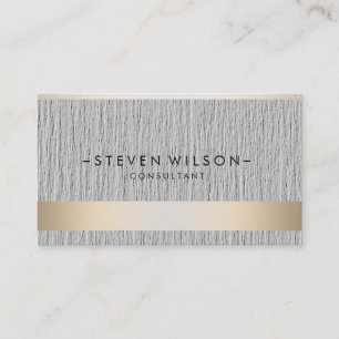 Gold Foil Metal Professional Modern Elegant Business Card