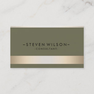 Gold Foil Metal Professional Modern Elegant Business Card