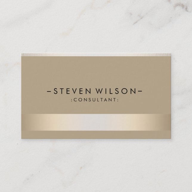 Gold Foil Metal Professional Modern Elegant Business Card (Front)
