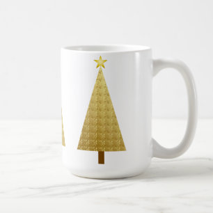 Gold foil modern Christmas tree Coffee Mug