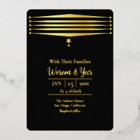 Gold Foil Modern Luxury Vector Invitation Card