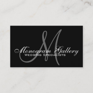 Gold Foil Monogram Customizable Business Card