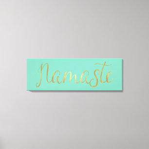 Gold Foil Namaste Canvas Print