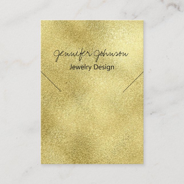 Gold Foil Necklace Display Card (Front)