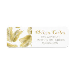 Gold Foil Palm Leaves Pattern