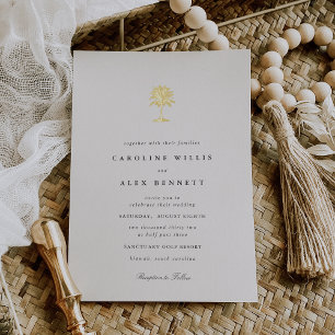 Gold Foil Palm Tree Wedding