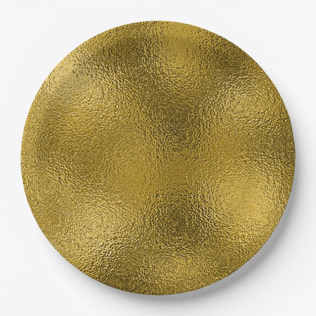 Gold Foil Paper Plate (Front)