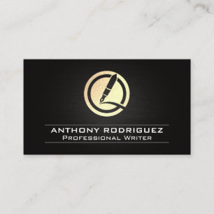 Gold Foil Pen Logo Business Card
