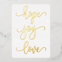 Gold Foil Photo Christmas Card