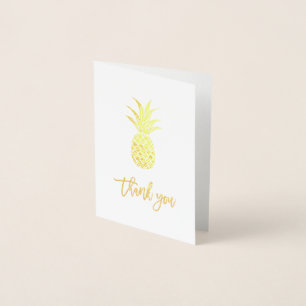 Gold Foil Pineapple, Thank You Card