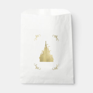 Gold Foil Princess Flag Castle Storybook Party Favour Bag