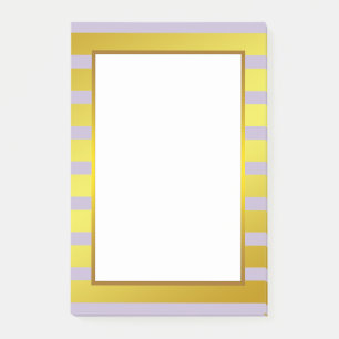 Gold Foil Purple Stripe white clean Post-it Notes
