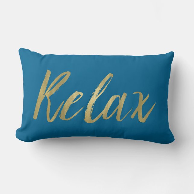 Gold Foil Relax Lumbar Pillow (Front)
