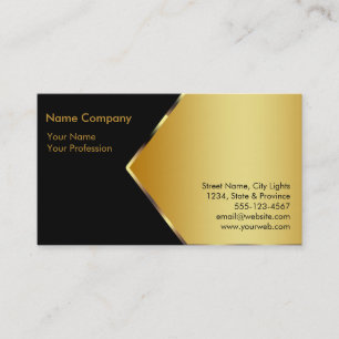 Gold Foil Retro Crown logo Financial Services Business Card