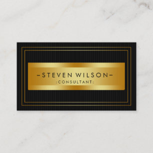 Gold Foil Retro Elegant Financial Services Business Card