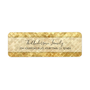 Gold foil return address lables stickers