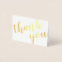 Gold Foil Rose Bouquet Thank You Photo and Name