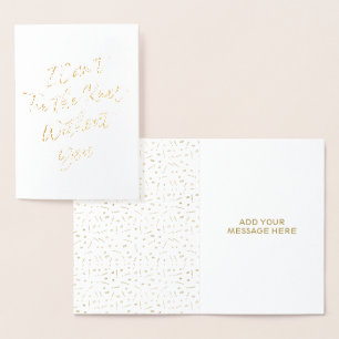 Gold Foil Script Bridesmaid Request Card