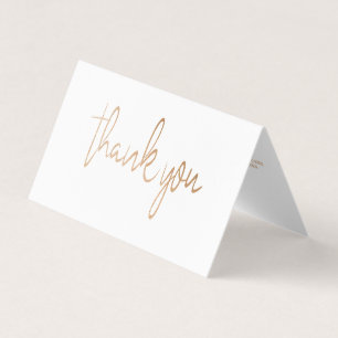 Gold Foil Script Logo Carte de remerciements d'aff