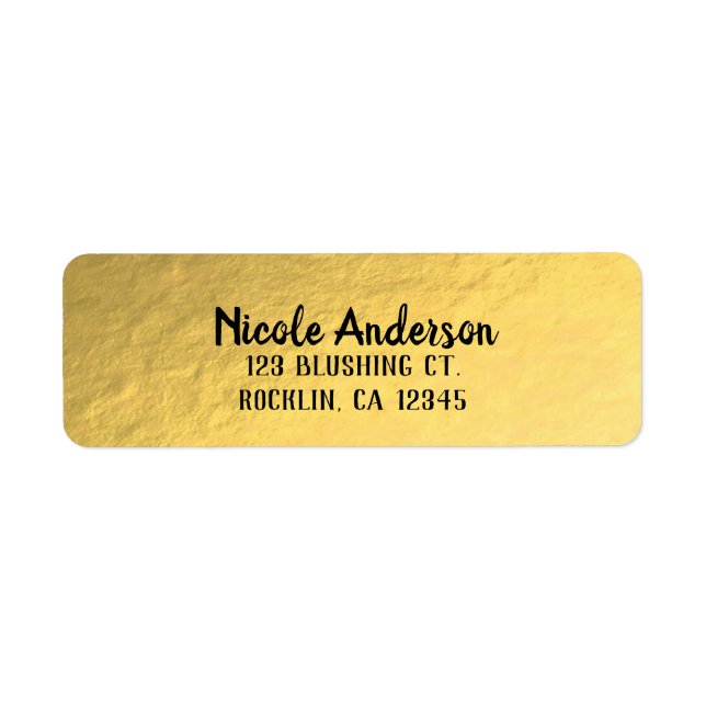 Gold Foil Shine Moderne Élégant Mariage chic (Devant)