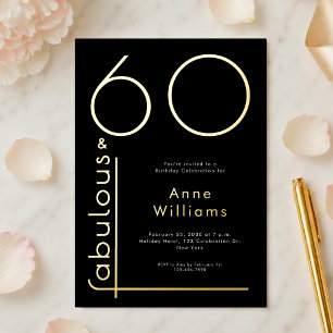 Gold Foil Sixty and Fabulous 60th Birthday Party