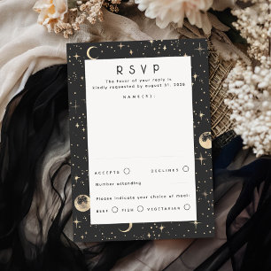 Gold Foil Stars Mariage céleste RSVP
