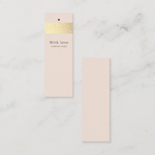 Gold Foil Stripe On Blush Pink Gift Tags