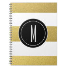 GOLD FOIL STRIPES | BLACK MONOGRAM
