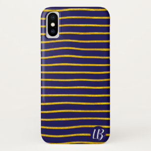 Gold Foil Stripes Personalized Phone Case