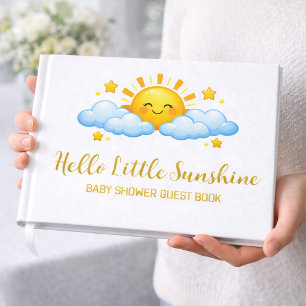 Gold Foil Sunshine Baby Memory Guest Book