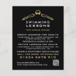 Gold Foil Swimmer Icon, Swimming Lesson Advert Flyer<br><div class="desc">Gold Foil Swimmer Icon,  Swimming Lesson Advertising Flyers By The Business Card Store.</div>