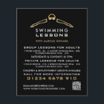 Gold Foil Swimmer Icon, Swimming Lesson Advert Flyer<br><div class="desc">Gold Foil Swimmer Icon,  Swimming Lesson Advertising Flyers By The Business Card Store.</div>
