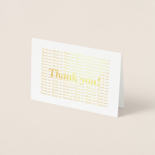 Gold Foil Thank You Card (Front)