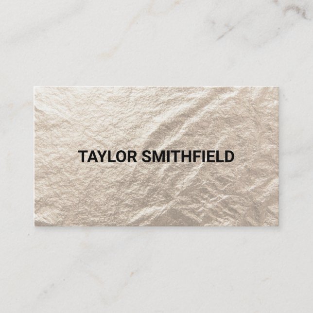 Gold Foil Trendy Business Card (Front)